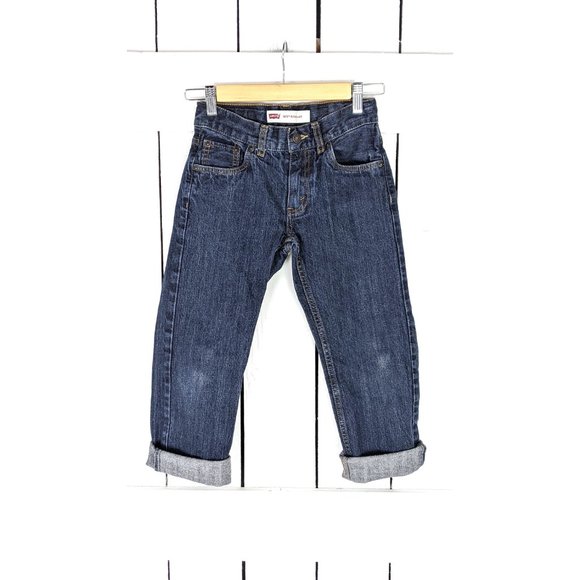Kids 505 Levis regular fit blue denim jeans 8 regular - Picture 2 of 5